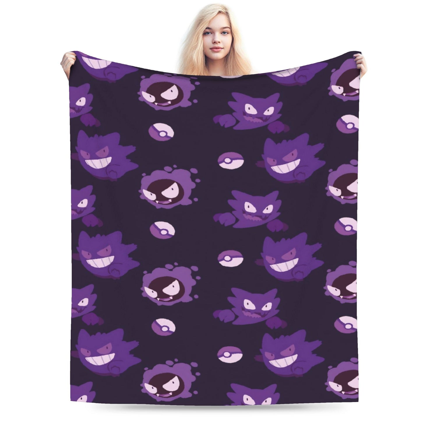 Cobertores Gengar Mantas De Pelúcia Novas Super Quentes Para Meninas Meninos Sofá Cadeira Flanela Colcha Protetor De Cama