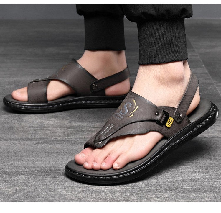 Brand Men's Sandals Summer Soft soled Anti slip Beach Shoes Male  Outdoor comfortable Men slippers Luxury High Quality sandalias