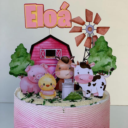 18PCS Farm Animal Lollipop Cards Carton Candy Paper Holders For Kids Baby Shower Happy Birthday Party Candy Packaging Supplies