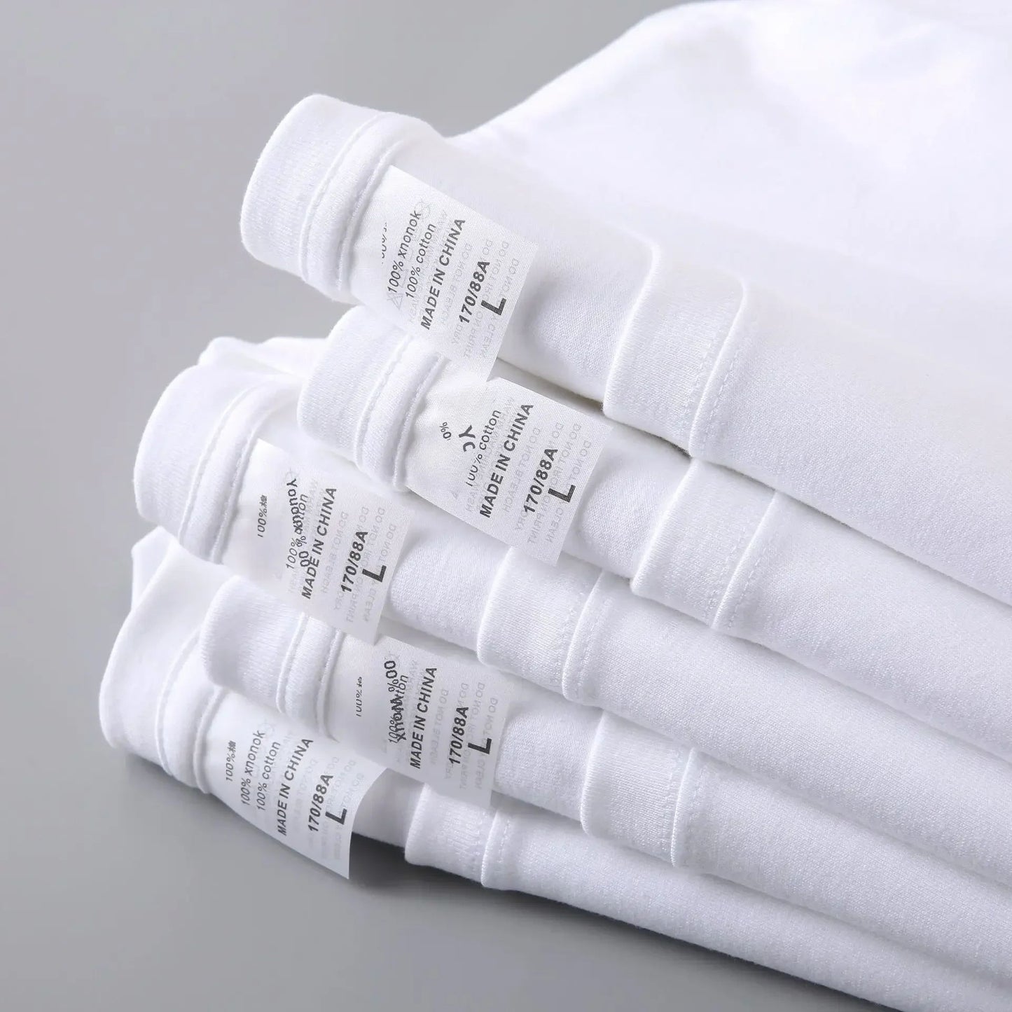 Heavy Cotton Men's Long Sleeve T Shirt Solid Color Cotton Bottom Shirt Half Sleeve 100% Cotton T Shirt Korean Tee