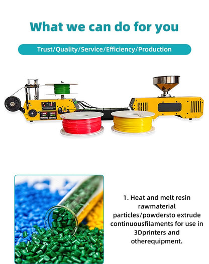 HT400 Desktop Extruder 3D Printing Filament Maker Automatic Wire Diameter 1.75mm 3mm for PLA PETG PA ABS PC PP ABS