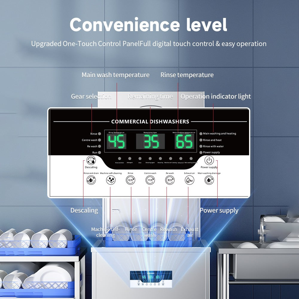 Automatic Stainless Steel Commercial Dishwasher Restaurant Hotel Dish Washing Machines for Washing Dishes