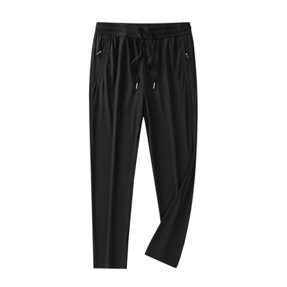 Summer Cool Pants Casual Male Trousers Ice Silk Men's Pants 2025 New Thin  Outdoor Elastic Breathable Straight Leg Sweatpants