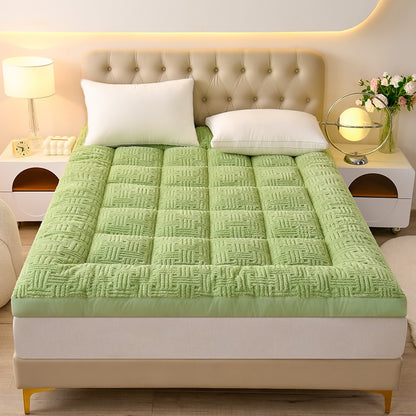 Colchão de Lã Super Macio e Fofo Acolchoado Extra Grosso e Quente para Inverno Queen Size Dobrável para Chão de Camping