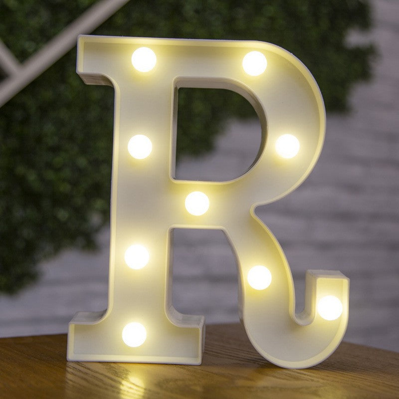 Alphabet Letter LED Lights Luminous Number Lamp Battery Warm Night Light for Home Wedding Birthday Christmas Party Decoration