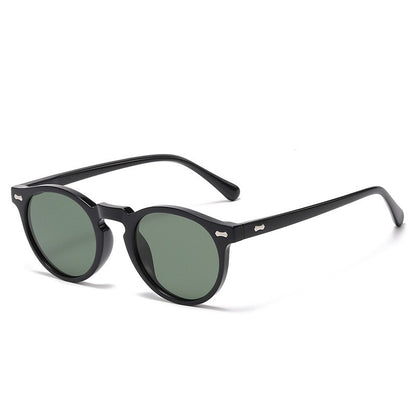 Óculos de Sol Redondos Retrô Masculinos Femininos Pequenos Moda Polarizados Óculos de Sol para Homens e Mulheres Óculos de Condução Estilo Vintage Literário