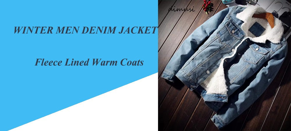 Winter Men's Denim Jackets Fashion Men Retro Streetwear Punk Motorcycle Cowboy Coats Man Lapel Fleece Warm Jean Jacket Clothing