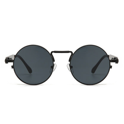 Retro Men Punk Style Sunglasses Colorful Round Metal Frame Women Fashion Sunglasses Uv400 2023