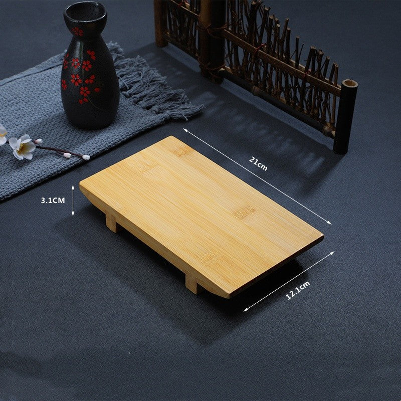 Bamboo Sushi Board boat plate Rectangular Platform Cooking Sashimi basin Japanese Korean Cuisine Tableware Serving Plate Tray