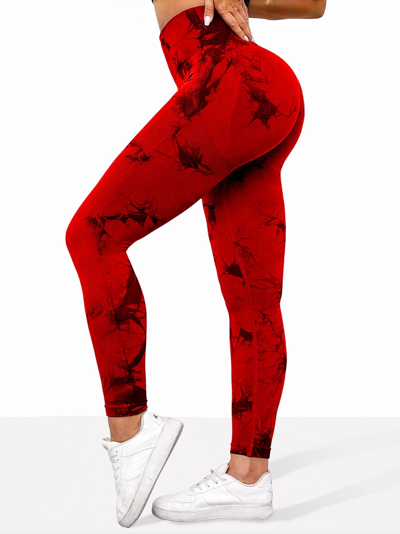 Women's Seamless Tie-dye Yoga Pants High Waist Soft Comfortable Gym Fitness Sportswear Workout Leggings Tights