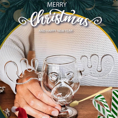 240ml Taça de Vinho Elk Copo de Suco para Coquetel ou Colher de Gato Caneca de Rena Copos de Água Leite Uísque Utensílios de Bar Copos de Dose Presentes de Natal