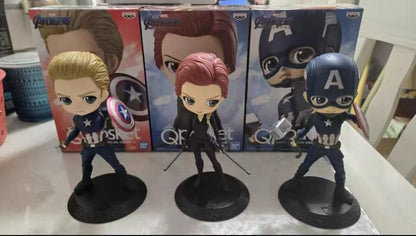 Bandai original Banpresto Qposket Vingadores Capitão América Thor Odinson Viúva Negra Bucky Barnes Thor Fine Collection Figuras