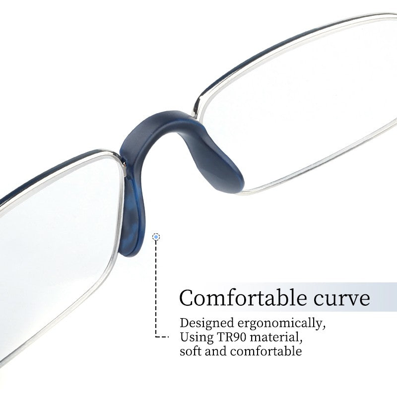 Guanhao Transparent Optical Reading Glasses Man Clear Women Presbyopia Hyperopia Reading Glasses Frame Alloy Ultralight HD View