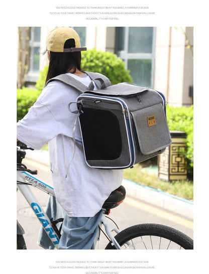 Bolsa De Gato Para Bicicleta, Bolsa De Cachorro, Bolsa Para Animais De Estimação, Mochila Portátil Para Uso Externo, Adequada Para Transportar Bicicletas E Motocicletas
