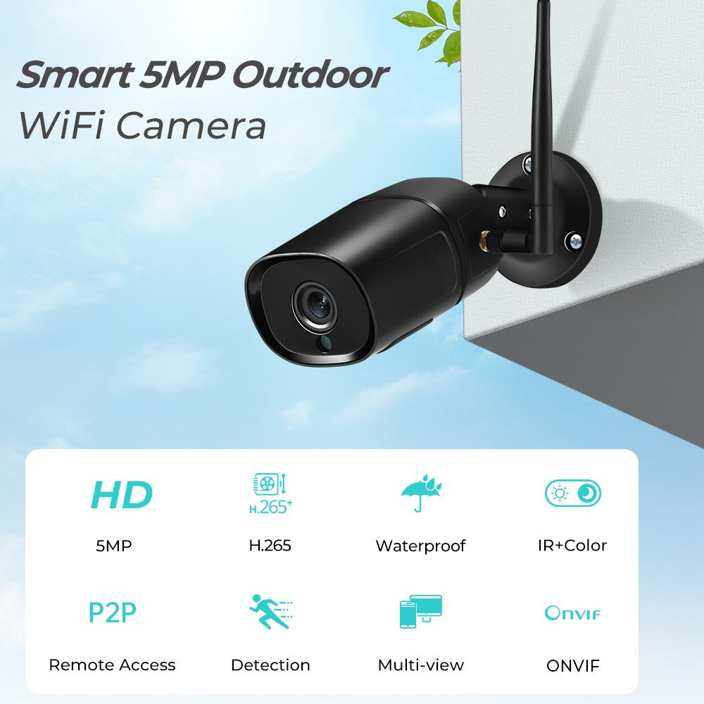 Abuntu 5MP HD IP Camera H.265 4MP Audio CCTV Security Camera ONVIF AI Human Detection Wifi Surveillance Camera ICSEE APP/XMeye