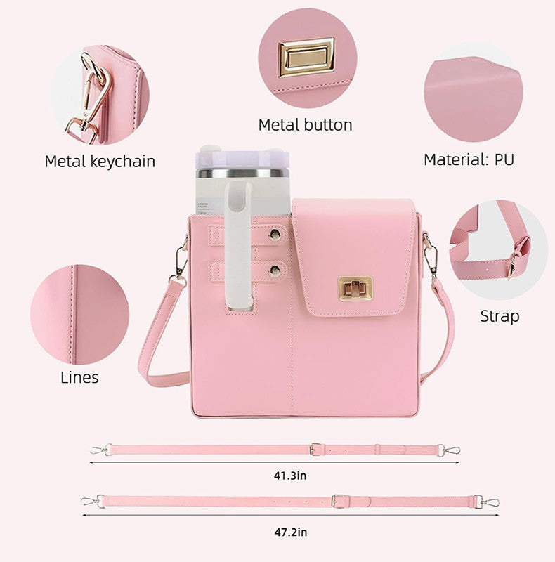 Water Bottle Bag Outdoor Portable Crossbody Multifunctional Universal Protection Pouch Single Shoulder Solid Color Storage