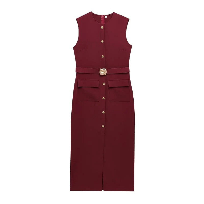 MUJER 2025 Womens Dresses Black Office Long Dresses for Women Spring Sleeveless