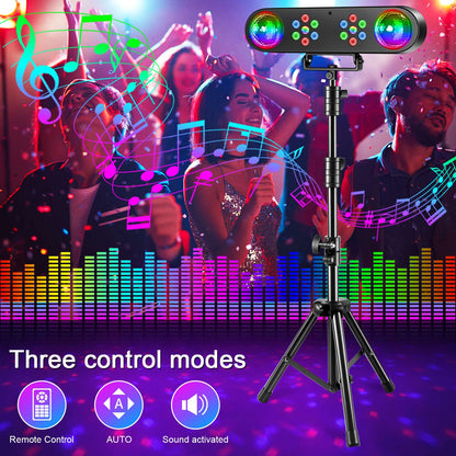 30W RGB 3in1 Bracket Effect Lights Dyeing Magic Ball Lights Remote Control Stage Effect Lighting Projector for DJ Party Concert