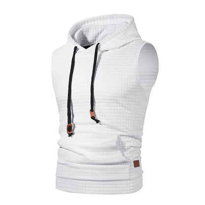 2023 New Fashion Zipper Cardigan Sweater Mens Sleeveless Hooded Vest Jacket Plus Size S-4XL Streetwear Vest Hoodies