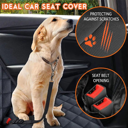 Capa Protetora de Carro para Banco Traseiro de Cachorro Impermeável Resistente à Sujeira Capa de Assento para Animais de Estimação Preto Alça de Ombro Rede Colchão de Viagem para Animais de Estimação