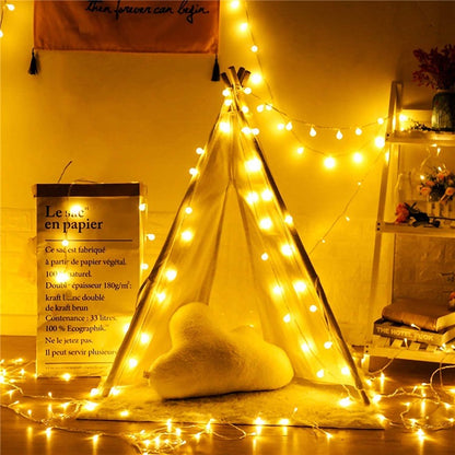 Led Globe String Lights USB Fairy String Light 50 Leds Plug in Decor for Indoor Outdoor Party Wedding Christmas Tree Garden
