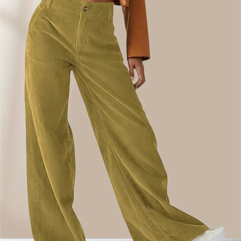 High Waisted Slimming Casual Straight Leg Solid Color Pants For Women Comfortable Straight Tube Trousers Autumn Ladies Commute