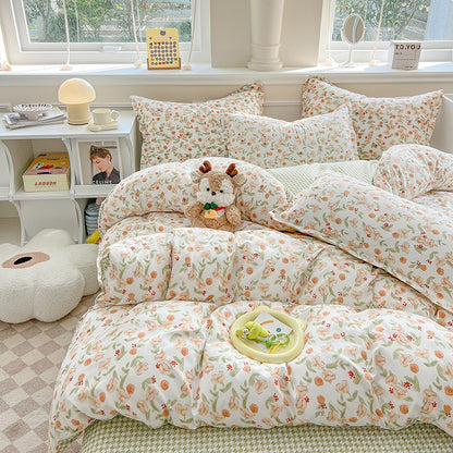 3pcs printed duvet set (1* duvet set + 2 * pillowcase, no core), bedding set, soft and comfortable, all-season