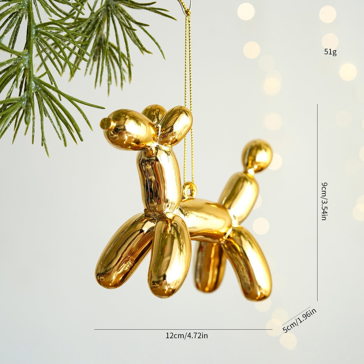 Christmas Atmosphere Balloon Dog Small Pendant Christmas Tree Snowflake House Pendant Small Ornament Wreath Accessory