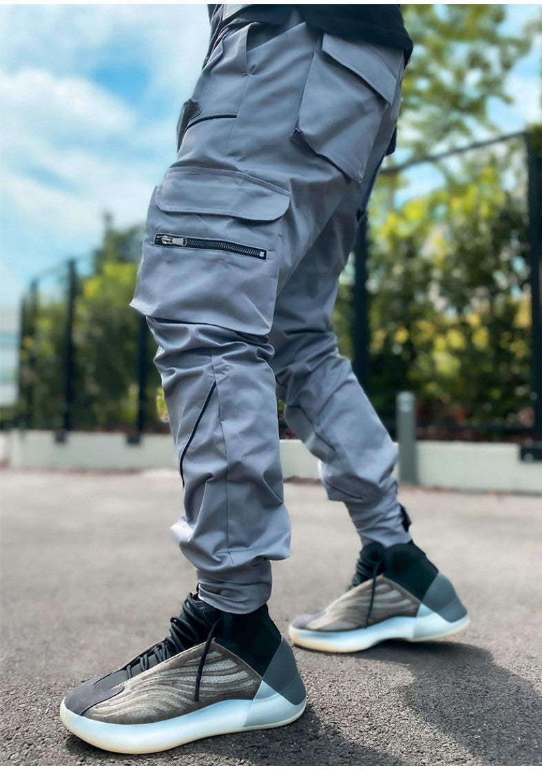 Men's Reflective Cargo Pants 2025 New Hip Hop Casual Joggers Trousers Multi-Pocket Men Sweatpants Streetwear Sports Pant M-3XL
