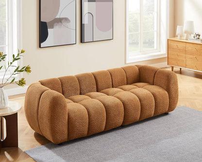 88" Oversized Boucle Sofa, Modern Upholstered Tufted Cloud Couch, Deep Seat Boucle Sofa,Cozy Modern 3 Seater Couch for Li
