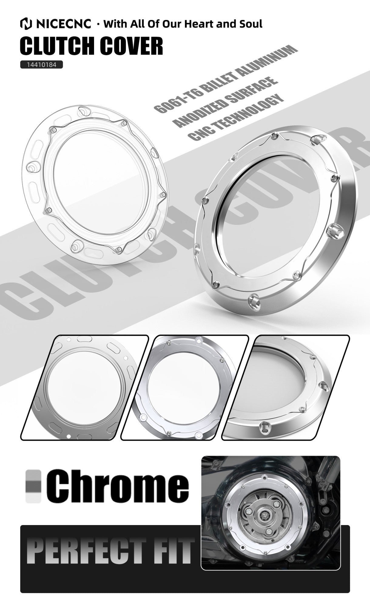 Para Harley Street Glide FLHX 2016-2025 Tampa da Embreagem Derby Power Plate Road Glide FLTRX FLTRXS Road King FLHR Electra Glide FLHT