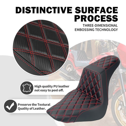 Banco do passageiro do motorista de duas pessoas da motocicleta Selim do piloto Banco dianteiro e traseiro para Harley Softail Fat Boy 2018-2025 Breakout FXBR 2023-25