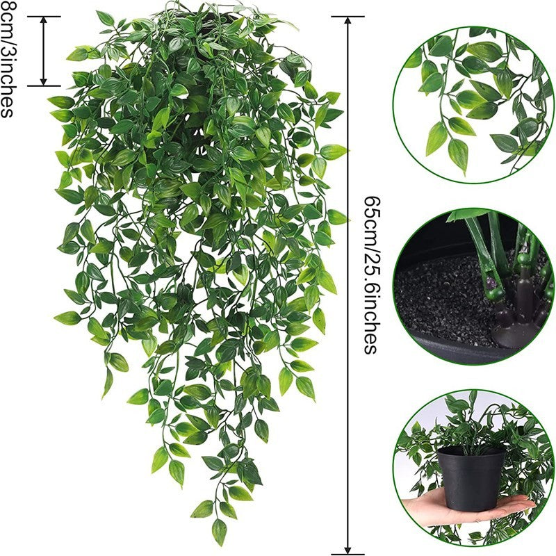 Artificial ivy Plants Plastic Leaf Wedding New Year Christmas Party for Home Room Balcony Garden Office desk Decoration supplies