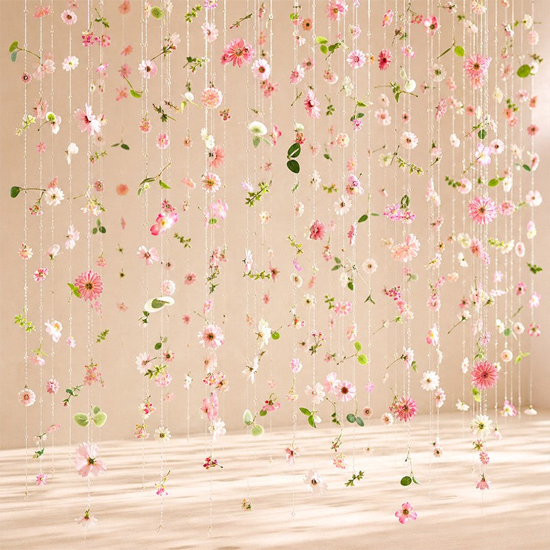 25/50Pcs 1.8m Silk Artificial Floating Flower String Wedding Couple Photo Decor DIY Floral Design Craft Supplies Home Decoration