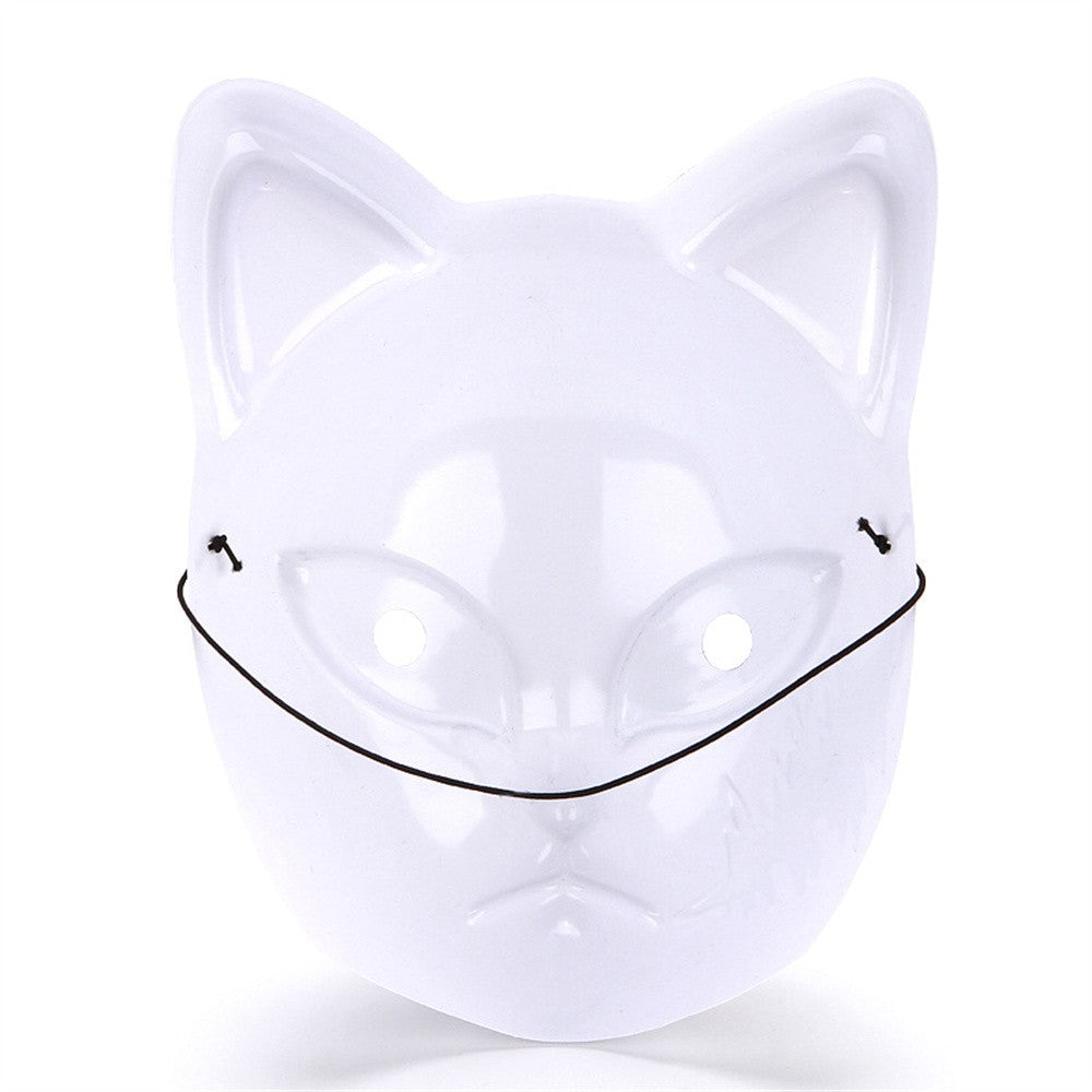 Japanese Anime Demon Slayer Mask Fox Face Cover Cosplay Sabito Makomo Thicken Plastic Masks Halloween Party Costume Props