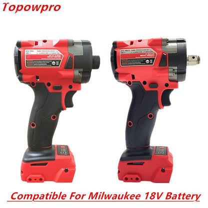 Compatível com para Bateria Milwaukee 18V Chave Elétrica Sem Fio Parafusadeira Furadeira de Impacto Sem Escova Ferramentas Elétricas Reparo de Carros Caminhões
