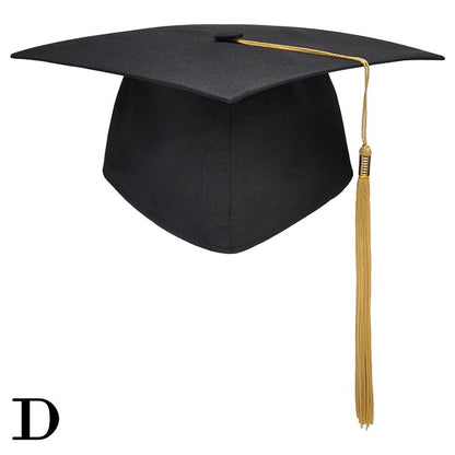 Black Adult Bachelor Caps Graduation Hat for Student 2023 Congratulation Graduation Party Decorations
