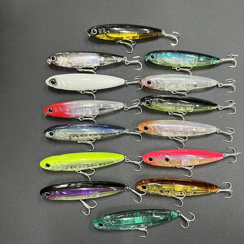 17g Surface Pencil Fishing Lures Walk the Dog Floating Wobbler Laser Artificial Bait for Trout Bass Seawater Swimbait Supplies