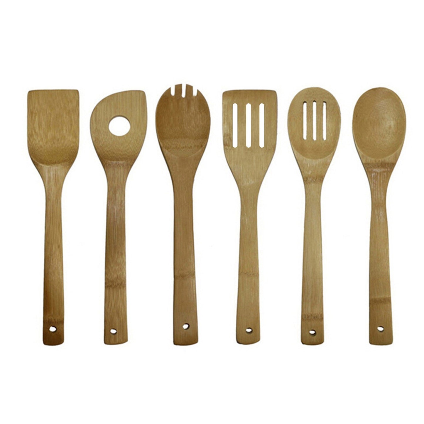 7 Piece  Bamboo Cooking Utensil Set Cooking Spoons And Spatulas Kitchen Tools For Nonstick Pan And Cookware Cooking Tools
