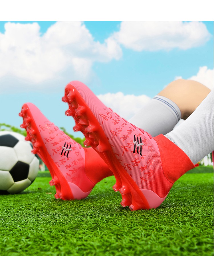New Soccer Boots Men Football Shoes Cleats Professional Soccer Shoe High-Tops Non-Slip Spikes for Big Boys Wide Training Sneaker