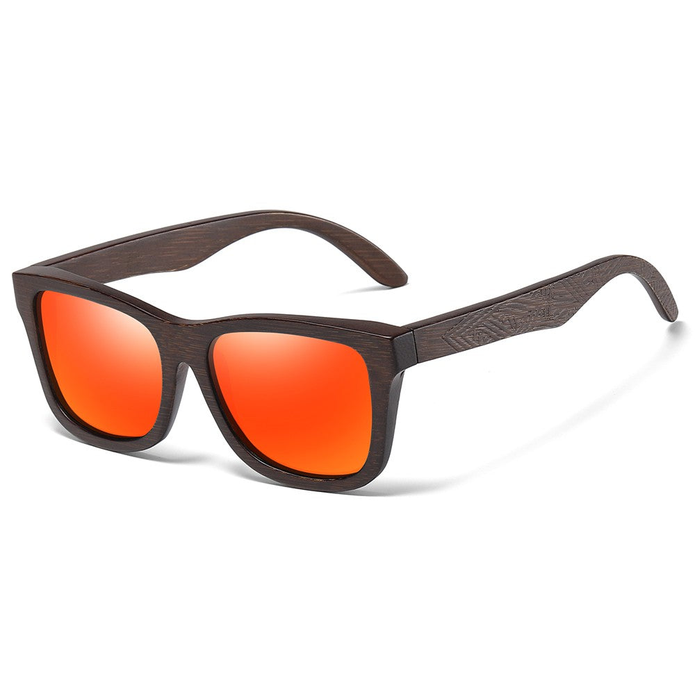 Óculos De Sol GM De Madeira De Bambu Natural Feitos À Mão Polarizados Lentes Com Revestimento Espelhado Com Caixa De Presente