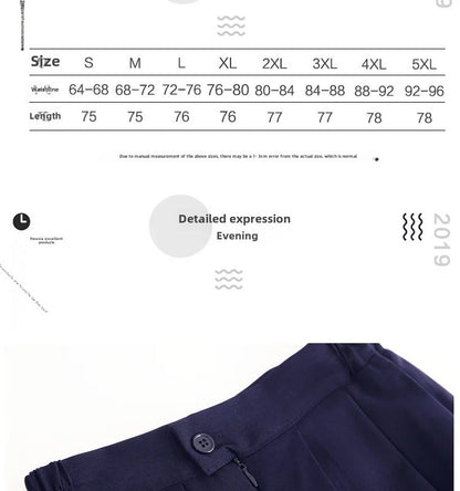 Spring Hot Sale Of The Season Women's Basic JK Uniform Skirt A- Line Elastic Waist Dark Blue Pleated Skirt College Style Half-le