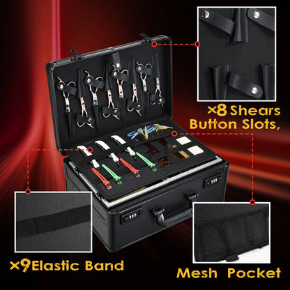 Maletas para Máquinas de Cortar Cabelo e Suprimentos Organizador de Ferramentas de Cabelo Maleta de Barbeiro para Viagem Maleta de Suprimentos Profissionais para Barbeiro