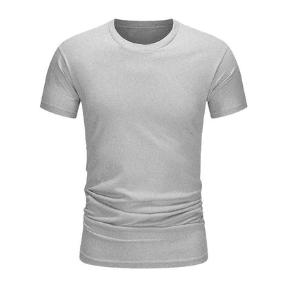 Summer Men's Cotton T-shirt Fashion Slim Black Short Sleeved Comfortable Casual Round Neck T-shirts Top Men's Clothing
