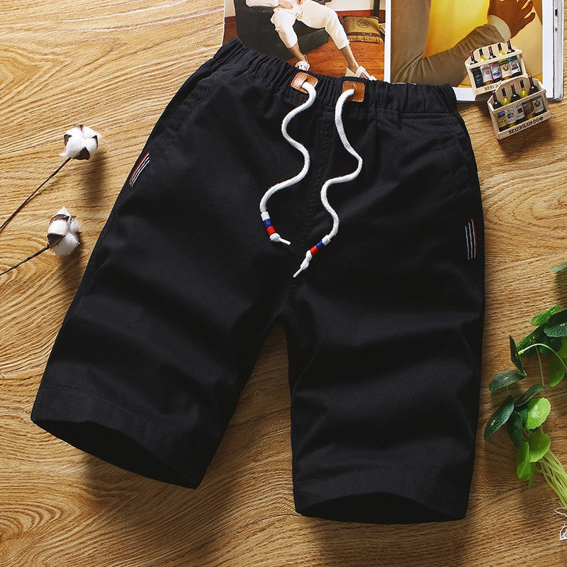 White Shorts Men Cotton Casual Shorts Bermudas Summer Slim Fit Drawstring Shorts Daily Wear Soft Touch and Comfortable Pants