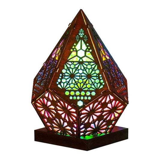Usb Bohemian Led Projection Table Lamp Light Projector Colorful Desk Night Vintage Decoration Floor Decorative 3D Pattern Modern