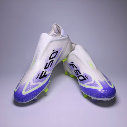 SLIP-ON Mens Soccer Shoes Non-Slip Turf Soccer Cleats for Youth  Without-Lace TF/FG Training Football Boots Chuteira Campo 35-45