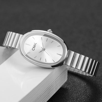 Fashion Oval Dial Women Watches Ultra-thin Strap Analog Quartz Wristwatch Girls Clock Reloj Mujer?Without Box?
