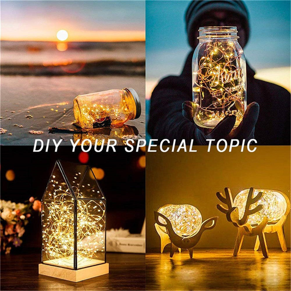 2 Pack LED Solar Light Outdoor Waterproof Copper Fairy Garland String Lights Christmas Party Garden Solar Lamp Decoration 12/22M