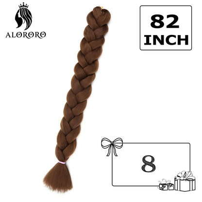 Cabelo Trançado Sintético Jumbo Alororo 82 polegadas Cabelo Falso Africano Fibra de Alta Temperatura Roxo Vermelho Extensões de Cabelo para Mulheres
